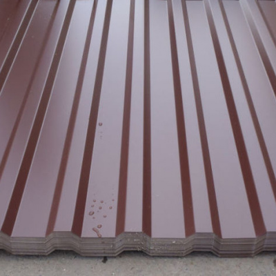 Профнастил коричневый 8017